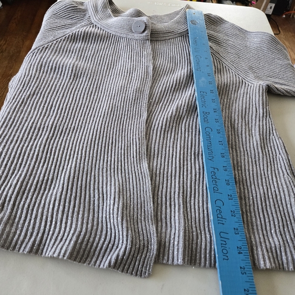 Cato Open Cardigan Size 14/16W Sparkling Gray Swing Career Feminine Academia - Picture 12 of 15